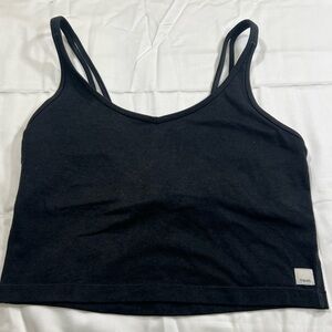 Vuori All the Feels Tank Top Black Heather Crop Athletic
Bra Tank